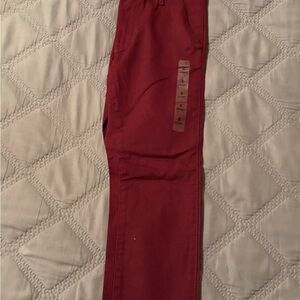 Red Slim Fit Pants